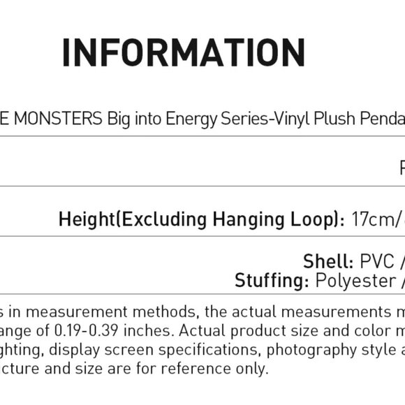 Authentic Pop Mart Monsters Big Into Energy Labubu Plush Pendant Serenity SEALED - Picture 5 of 11